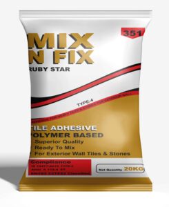 Mix N Fix Ruby Star Tile Adhesive